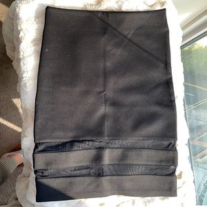 H&M Black Tight Skirt Mesh Border NWT